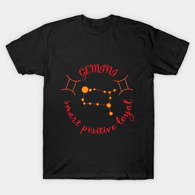 Gemini Smart Positive Loyal T-Shirt by MikaelSh